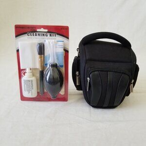 Quantaray Camera Bag with Detachable Shoulder Strap, Belt Loop, and Cleaning Kit